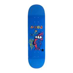 Close-up of the Frog 8.5 Breath of Stars skateboard deck featuring the unique Frog graphic.
