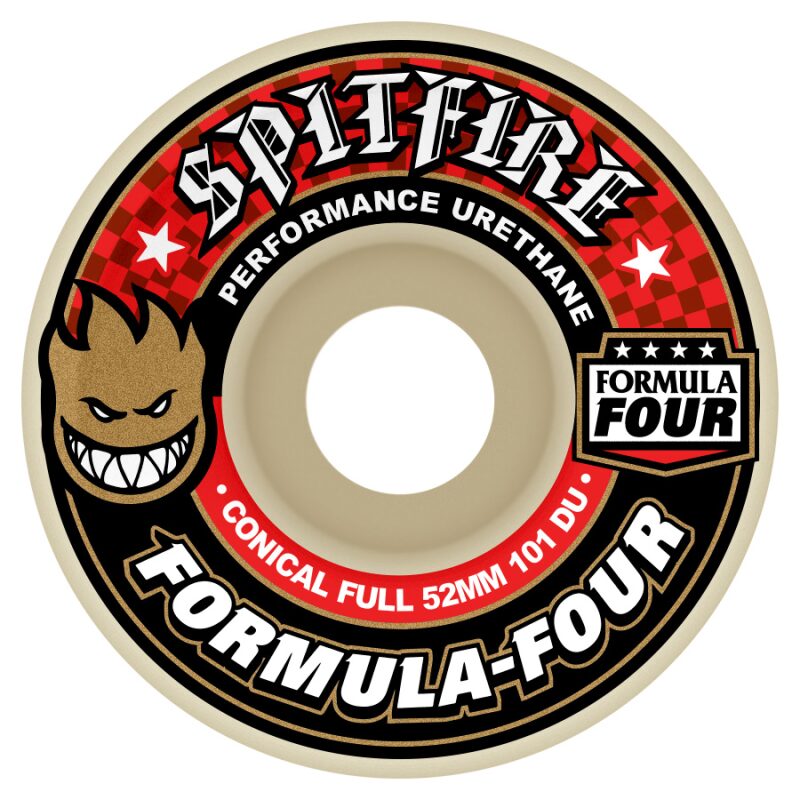 53mm 101a Spitfire Formula Four Conical Skateboard Wheels
