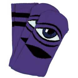Purple Toy Machine skate socks with the Sect Eye