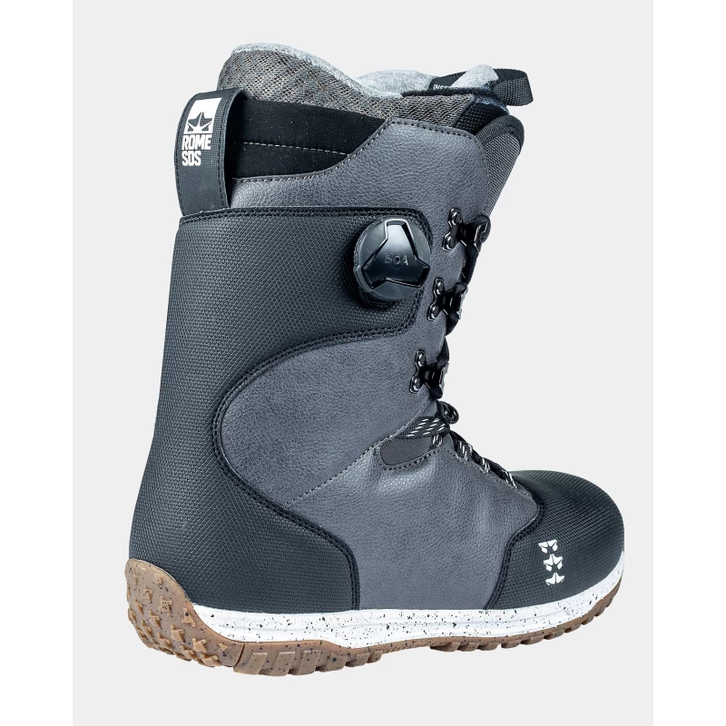 Rome | Bodega Snowboard Boot- Lace Up Hybrid Boa, Black - Image 4