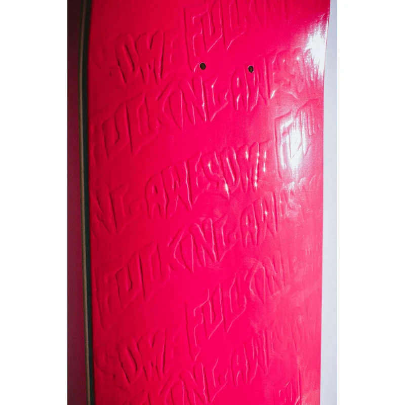 Fucking Awesome | Pink Stamp Embossed Skateboard Deck - Image 2