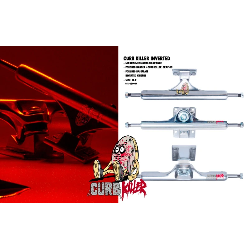 Slappy Trucks | 10" Inverted Curb Killer Skateboard Trucks (Set of 2) - Image 4
