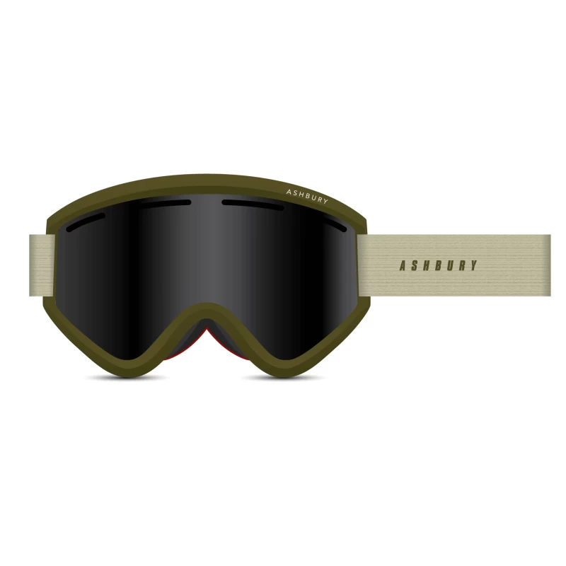 Ashbury Eyewear Snowboard and Ski Goggle- Blackbird Canvas, Dark Smoke