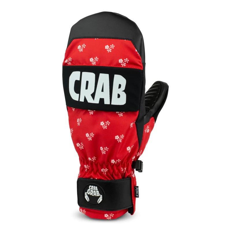 Crab Grab- Punch Mitt, Little Flowers Red