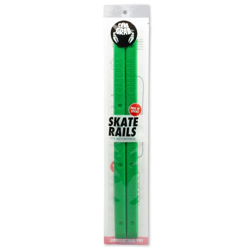 Crab Grab Skate Rails 6 Pack in Green - Extra Grip for Snowboards