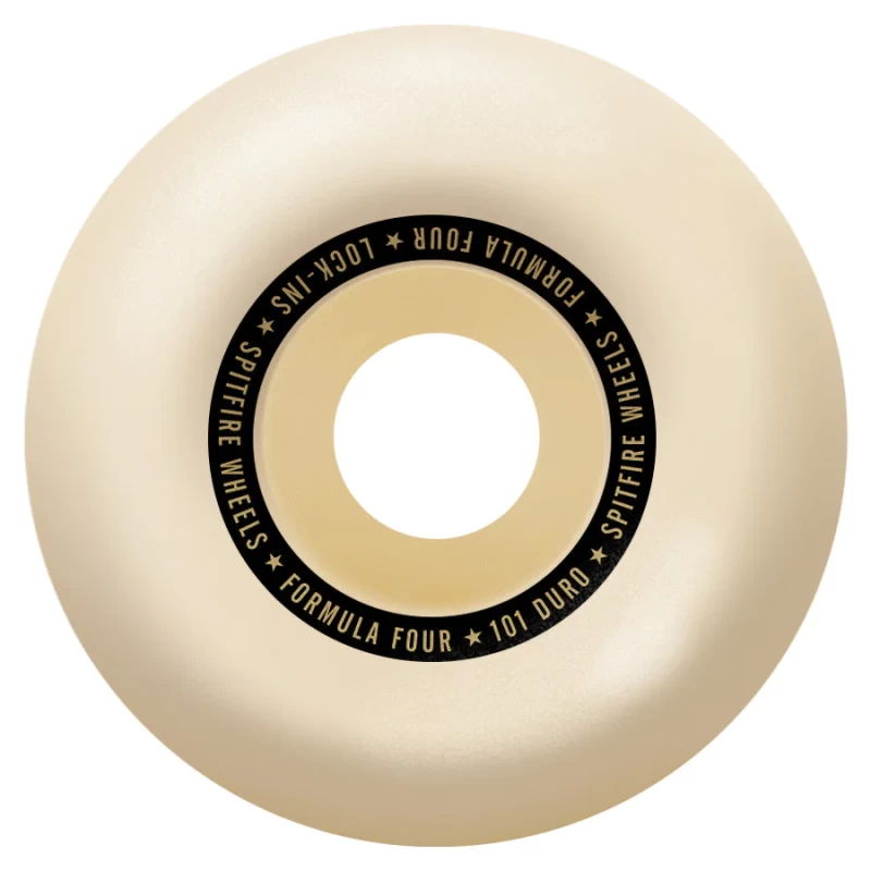 Spitfire Formula Four 101D Lock Ins Skateboard Wheels, Natural (Set of 4) - Image 2