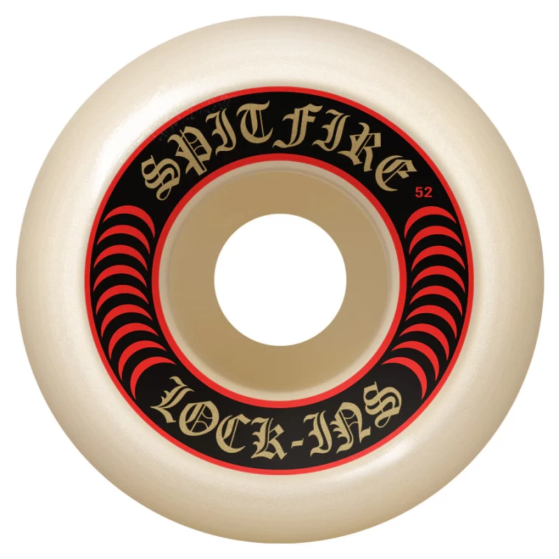 Spitfire Formula Four 101D Lock Ins Skateboard Wheels, Natural (Set of 4)