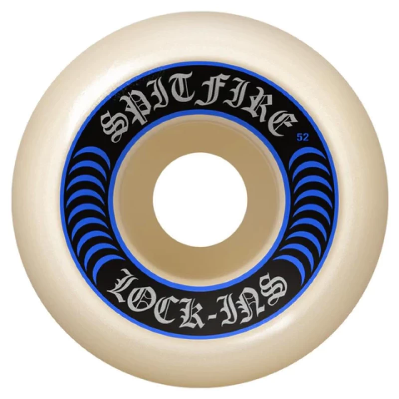Spitfire Formula Four 99D Lock Ins Skateboard Wheels, Natural (Set of 4)